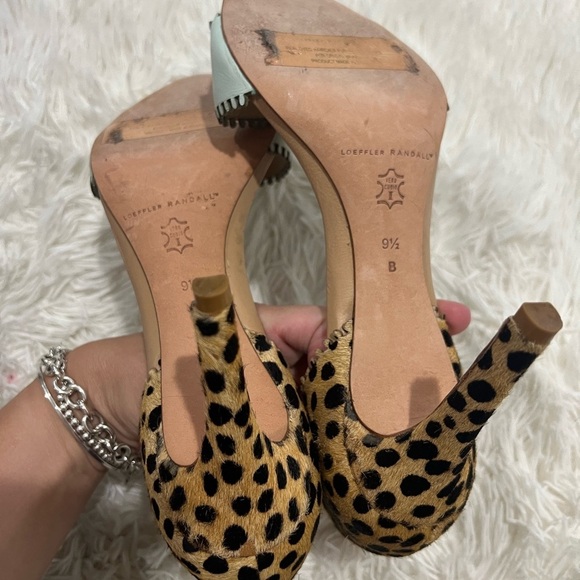 Loeffler Randall Leopard Print Pony Hair D’Orsay Heels - Size 9.5 - Picture 5 of 8